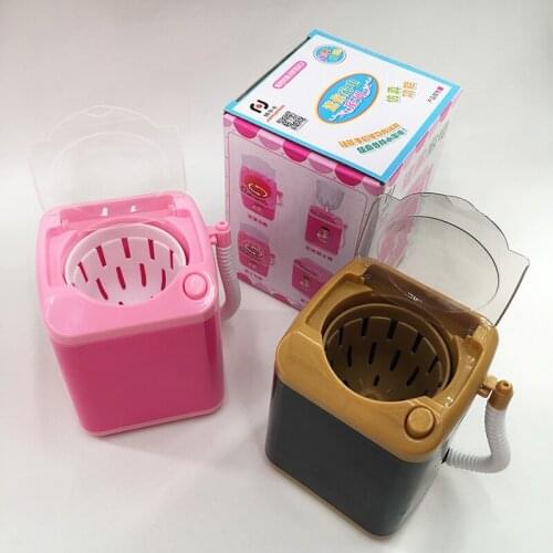 Hot Sale Mini Makeup Brush Washing Machine Simulation Toys Mink Eyelash Electric Powder Puff Cleaner Washer Tool