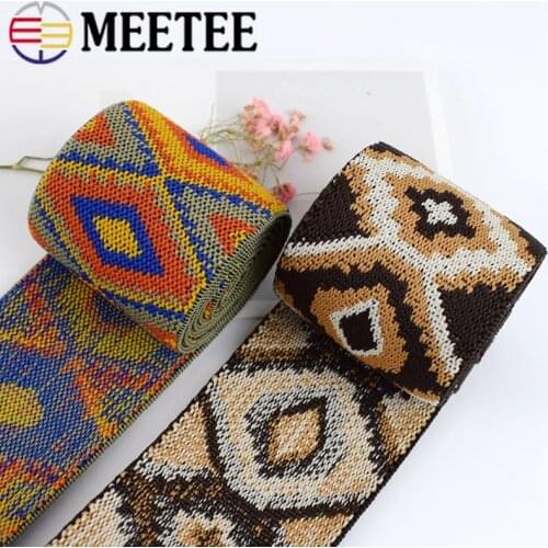 Meetee 5/10Meter 50mm Elastic Band Rubber Bands Webbing Pants Waist Binding Tapes for Skirt Bags Belt Sewing Clothing Accessory