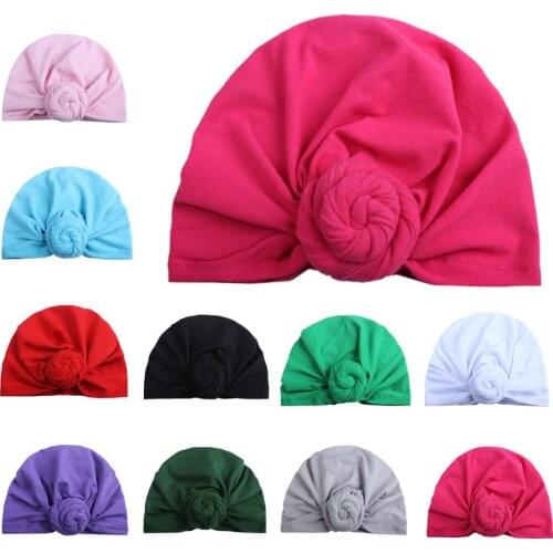 Fashion Donut Baby Hat Newborn Elastic Cotton Baby Beanie Cap Multicolor Infant Turban Hats 1 PC