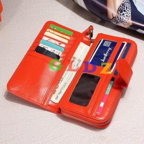 Fashion Lady Women Leather Clutch Purse Long Zip Card Holder Case Wallet Handbag