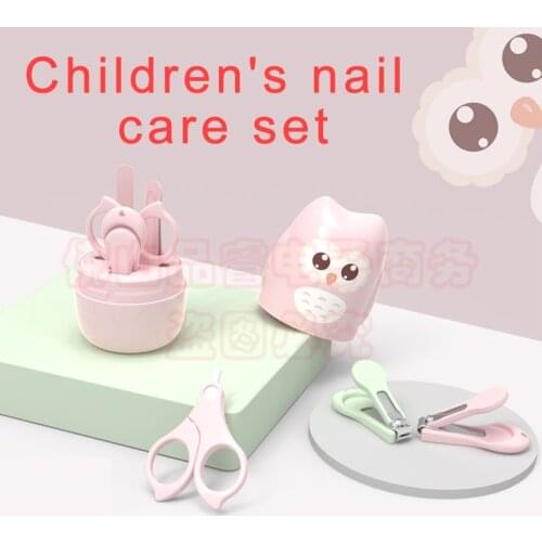 Anti-meat baby nail clippers set, baby safety nail clippers, newborn baby child nail clippers care set