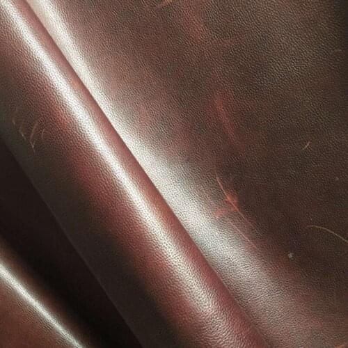 The new brown embossed crazy Mapipi material manual DIY head layer cowhide leather crazy horse leather fabric