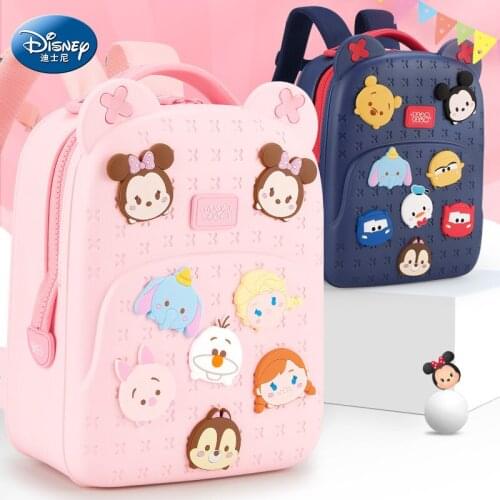 Authentic Disney Schoolbag Kindergarten Cartoon Light and Cute Girl Boy Baby Tide Big Class Preschool Elementary School Student