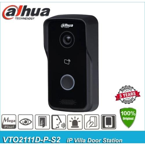 Original Dahua DHI-VTO2111D-P-S2 P2P IR POE Video Intercom IP Villa Door Station Outdoor Control Two Locks VTO2111D-P-S2