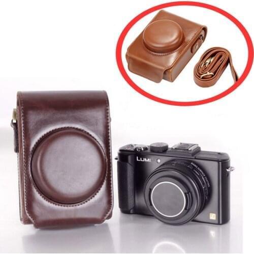 Portable PU Leather Case camera bag cover for Panasonic LX7 LX5 LX3 LX10 LX15 Hard shell Shoulder bag