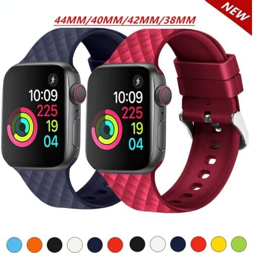 Silicone Strap For Apple watch band 44mm 40mm iwatch band 42mm 38mm watchband bracelet Apple watch band 5 4 3 se 6
