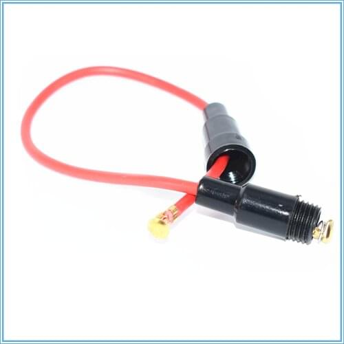 10pcs 5*20mm Glass fuse holder Screw Type 5X20mm with 22 AWG Wire Cable 250V Glass fuse tube fuse casing