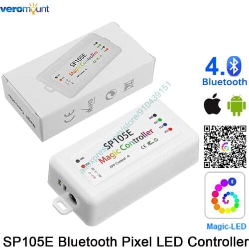 Magic-LED SP105E Bluetooth LED Controller DC5-24V Andorid iOS APP Control for WS2801 WS2811 SK6812 WS2812B Pixel LED Strip Light