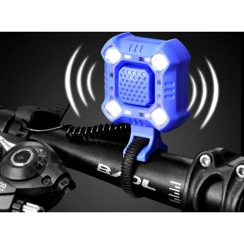 Ultra Bright Bike Light Electric Bicycle Bell USB Charging Bike Light Headlight Cycling Charging Loud Alarm Security Bike Bell