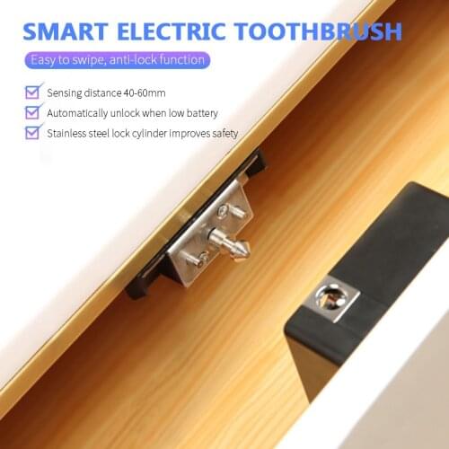 Smart Drawer Lock Intelligent Cabinet Lock Electronic Furniture Wooden Door Lock Smart Home Security Support ID Card TT