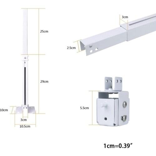Universal Projector Ceiling Mount Bracket Fits Flat or Sloped Ceiling w/43-65cm Extendable Length for LCD/DLP Projectors