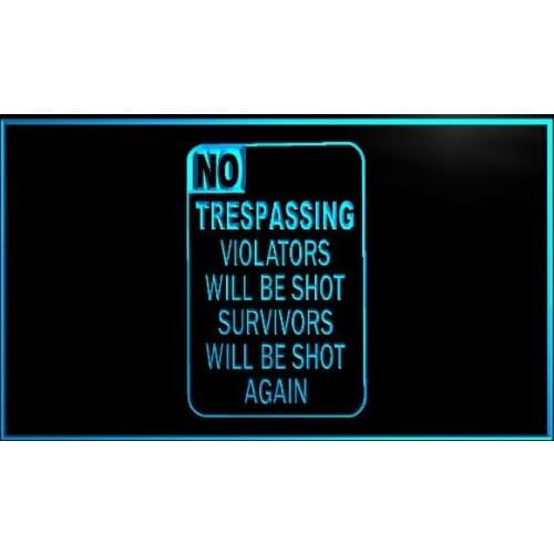 NO TRESPASSING vintage home decoration Beer NR Bar Pub Club LED Neon Light Sign vintage home decor