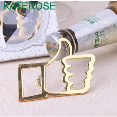 12PCS Like For Love Thumbs Up Gold Metal Bottle Opener Wedding&Bridal Shower Favors Beer Openers Party Giveaways Gift For Guest