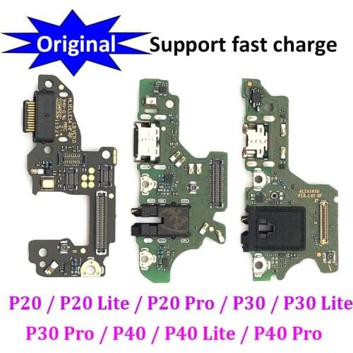 New 100% Original For Huawei P9 P10 P20 P30ProLite Plus P20Pro P30Pro P40 Lite E USB Charging Port Dock Charger Connector Board