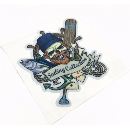 4sizes Car Styling Funny Fishing Captain Car Sticker Decals Reflective for Auto Window Fish Tank