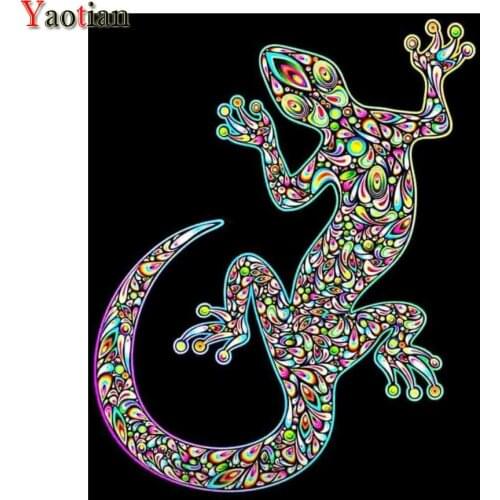 5D Diamond Painting Full Drill Square Gecko Pictures Of Rhinestones Diamond Embroidery Animals Crystal Home Decor New Arrival