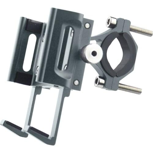 E Scooter Bike Phone Mount Stand Bracket Motorcycle Aluminum Handlebar Phone Holder Cradle for 4.5-7inch Cellphone GPS