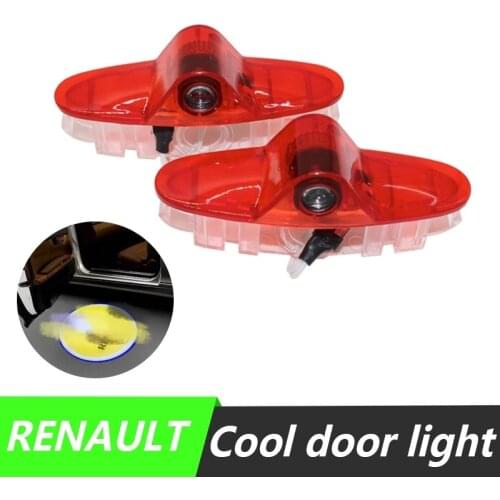 For Renault Magane Laguna Latitude Talisman Car Accessories Car LED Door Warning welcome light Projector Ghost Shadow Sticker
