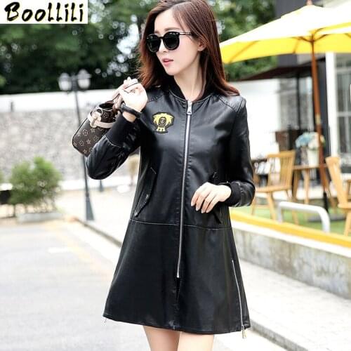 Baseball Jacket Faux Sheepskin Coat New Red Womens Leather Jacket Women Medium Long Black Leather Jackets Womens Coats