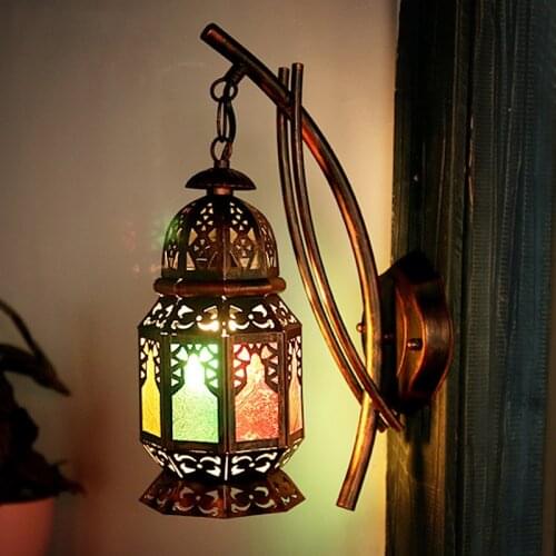 Bohemian wall lamp Turkish restaurant cafe Inn house lamp color corridor wall lamp manufacturer