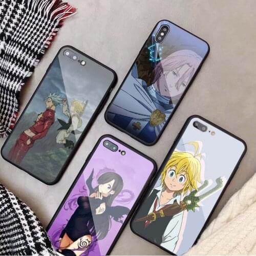 The Seven Deadly Sins Tempered Glass Phone Case For iphone 12 11 Pro Max 5 6 7 8 X XS XR XSMax Shell 12Pro Max Cover Shell
