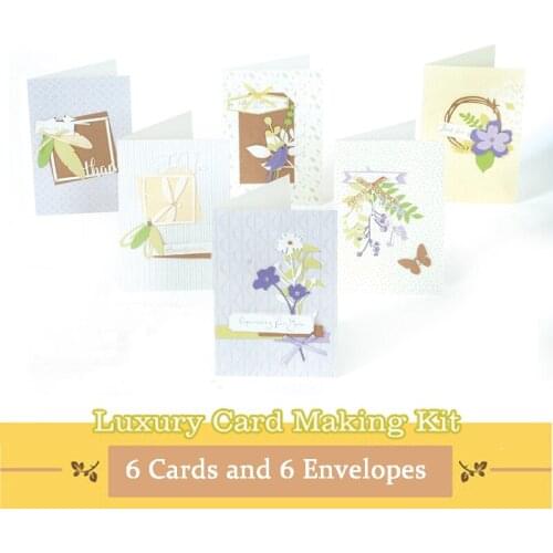 Eno Greeting flower invitation cards 6 diy blank message card making supplies adult floral card kit paper craft