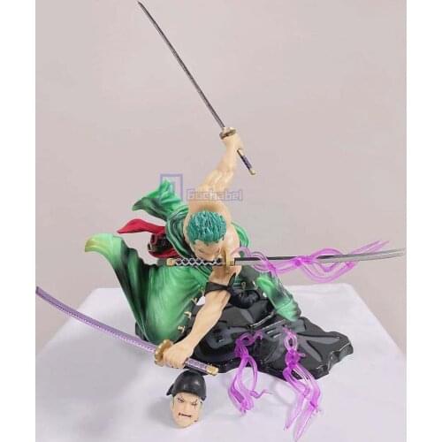 Hot Anime Statue PVC Action Figure Collection Model Toys One Piece 18cm Anime Figure Roronoa Zoro Three-blade Sa-maximum Manga