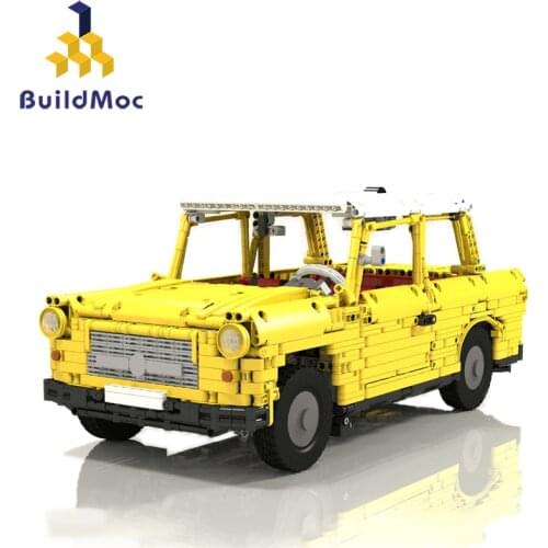 MOC City Car High-TechSeries Yellow Truck Trabant 601 SUV Van 12087 Model Building Blocks Kits Set Bricks Toys