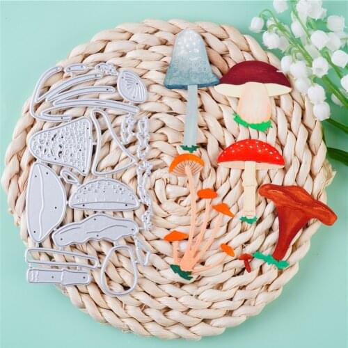 InLoveArts Craft Mushrooms Metal Cutting Dies Stencil Mold Decoration Scrapbook Die Cuts Album Paper Card Craft Embossing DIY