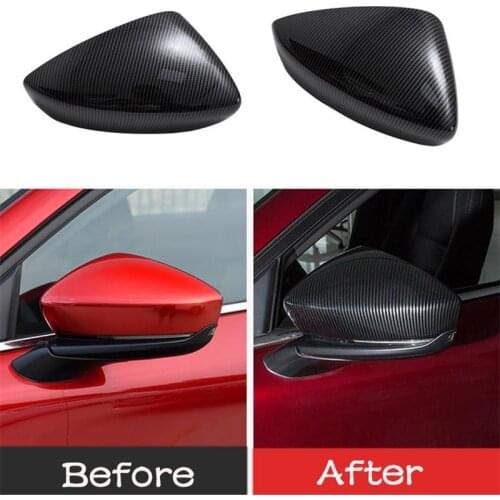 Car Rear View Rearview Side Glass Mirror Cover Trims Frame Mirror Cap For Mazda CX30 CX-30 2020 2021 Car Styling Accessories