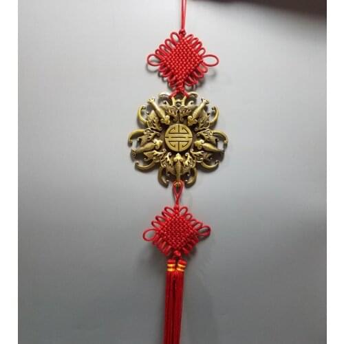 China brass five bat Pendant crafts statue