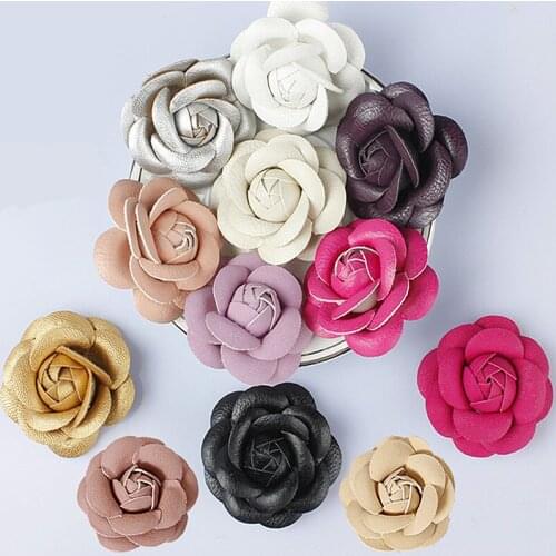 Leather Flower Craft for Decoration DIY Matte PU Flower Crafting DIY Accessories Charms For Jewelry Making Findings Materials