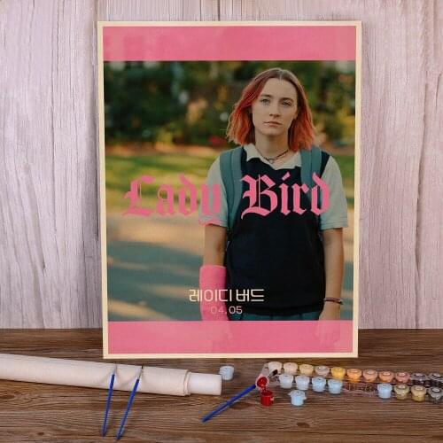 Lady Bird Movie Greta Gerwig Film Saoirse Ronan Painting By Numbers Set Oil Paints 50*70 Paiting By Numbers Handicraft