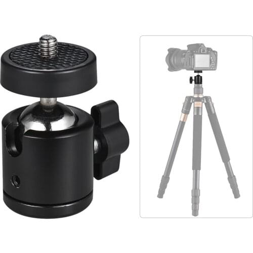 Mini Ball Head 1/4" Mount for Camera Tripod for SB800 SB900 580EX II Vidicon Flash