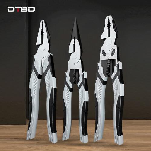 DTBD Multifunctional Universal Diagonal Pliers Needle Nose Pliers Hardware Tools Universal Wire Cutters Electrician Wire Pliers