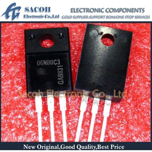 Free Shipping 10Pcs SPA06N80C3 SPP06N80C3 06N80C3 TO-220F/TO-220 6A 800V Power MOSFET Transistor