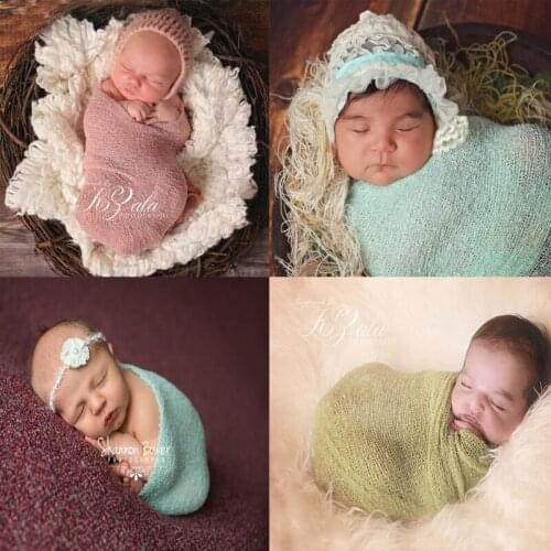 New childrens photography props photo studio newborn baby photo wrap stretch yarn wrap Baby Memorial Growth Gift