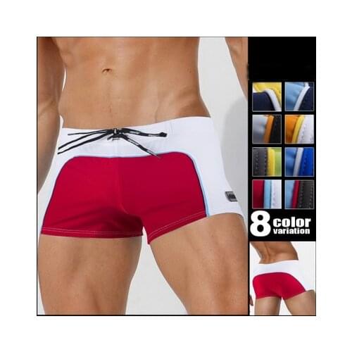 New Pocket Floral Men Swimwear Shorts Sexy Sunga Masculina MenS Swimming Trunks Men Briefs Bathing Sport Swimsuit
