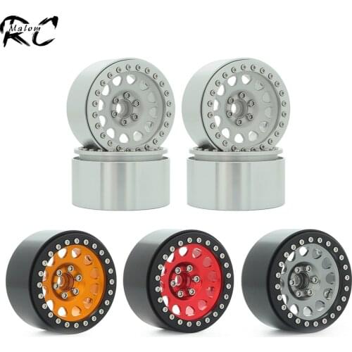 1Pcs/4Pcs Metal 2.2 Inch Beadlock Wheels Rims 61x35mm for 1/10 RC Crawler Car Axial Wraith RR10 SCX10 TRAXXAS TRX4 EX86120 KM2