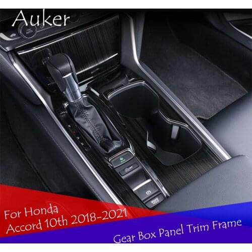 Car Gear Box Panel Trim Frame Cover Sticker Strips Garnish Decoration Car Styling For Honda Accord 10th 2018 2019 2020 2021