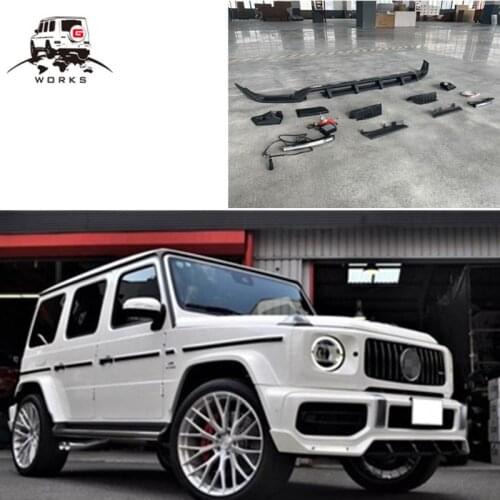 2019 year G CLASS W464 G63 topc style pp material front lip with led lights fit for G wagon W463A G63 front bumper