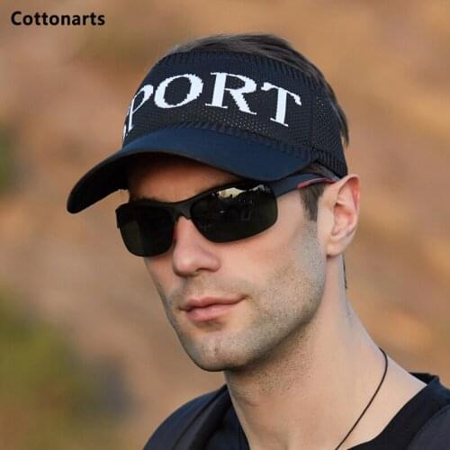 New Sport Cap Fshion Hollow Mesh Breathable Empty Top Hat Visor Hat Summer Unisex Knitting Wide Brim Caps UV Protection Sun Hat