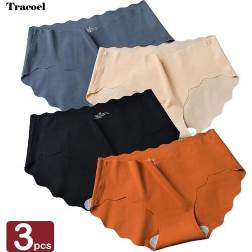 Tracoel 3Pcs/Pack Sexy Seamless Panties For Women Soft Female Underwear Panty Elastic Underpants Lady Dropshipping Briefs