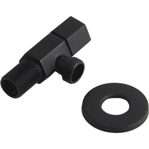 Angle Valve Bathroom Accessories Black Surface Copper Hex Valve Bathroom Toilet Water Heater Kitchen Faucet Hot And Cold
