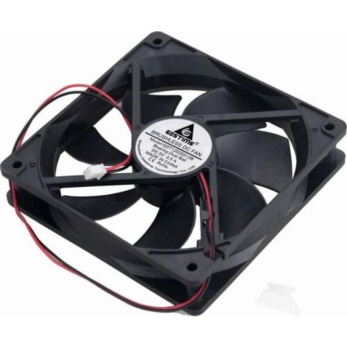 50 Pcs Gdstime 12cm 0.5A DC 5V 2Pin Dual Ball 120mm*120mm*25mm Computer Cooling Fan 120mm x 25mm 12025B High Airflow Cooler