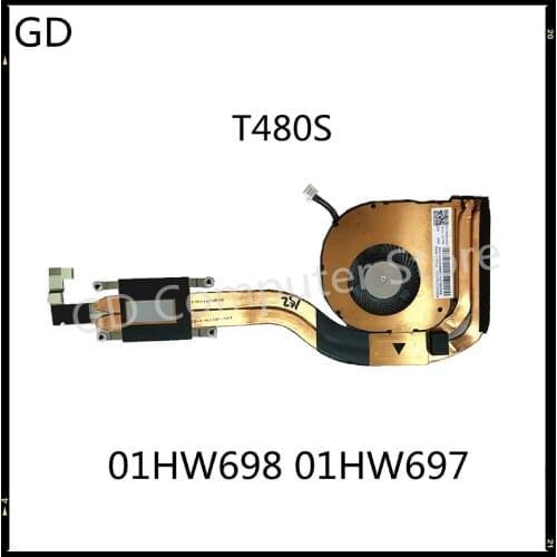 GD For Lenovo ThinkPad T480S Heatsink CPU Cooler Cooling Fan Integrated Graphics FRU 01HW699 01HW698 01HW697 AT16Q002SS0
