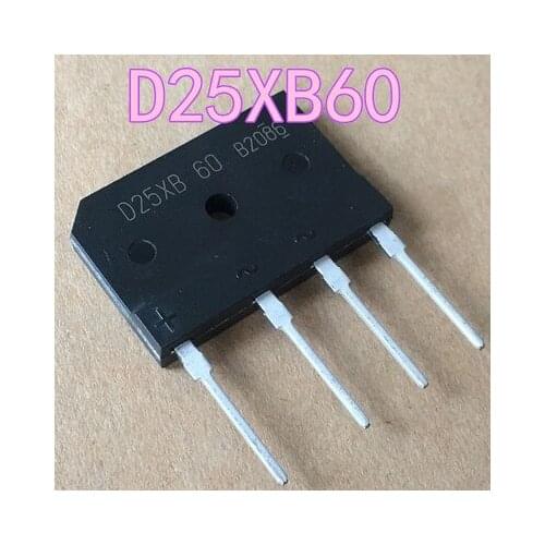 5pcs D25XB 60 D25XB60 Rectifier Bridge Flat Bridge 25A600V