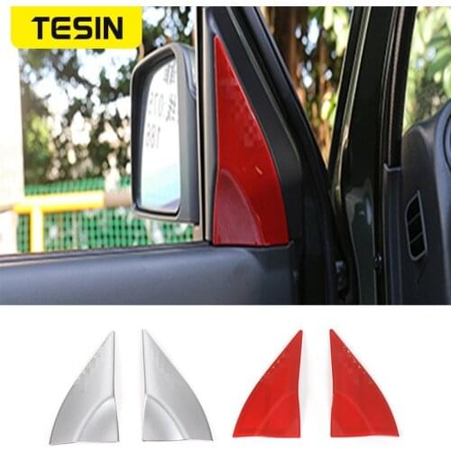 TESIN High Quality ABS Material Car Styling A Pillar Decoration Cover Trims for Suzuki Jimny 2007+ Car Accessories