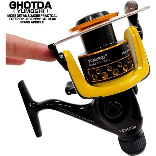 Rear Brake 5.2:1 HIgh Speed Metal Spool Carp Feeder Spinning Fishing Reel Wheel