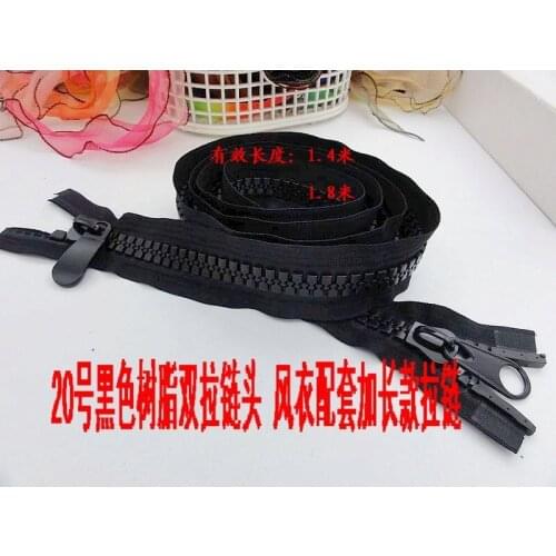 Over size zipper 20# resin zipper for windbreaker jacket,double sliders 180cm/piece 1pcs/lot free shipping